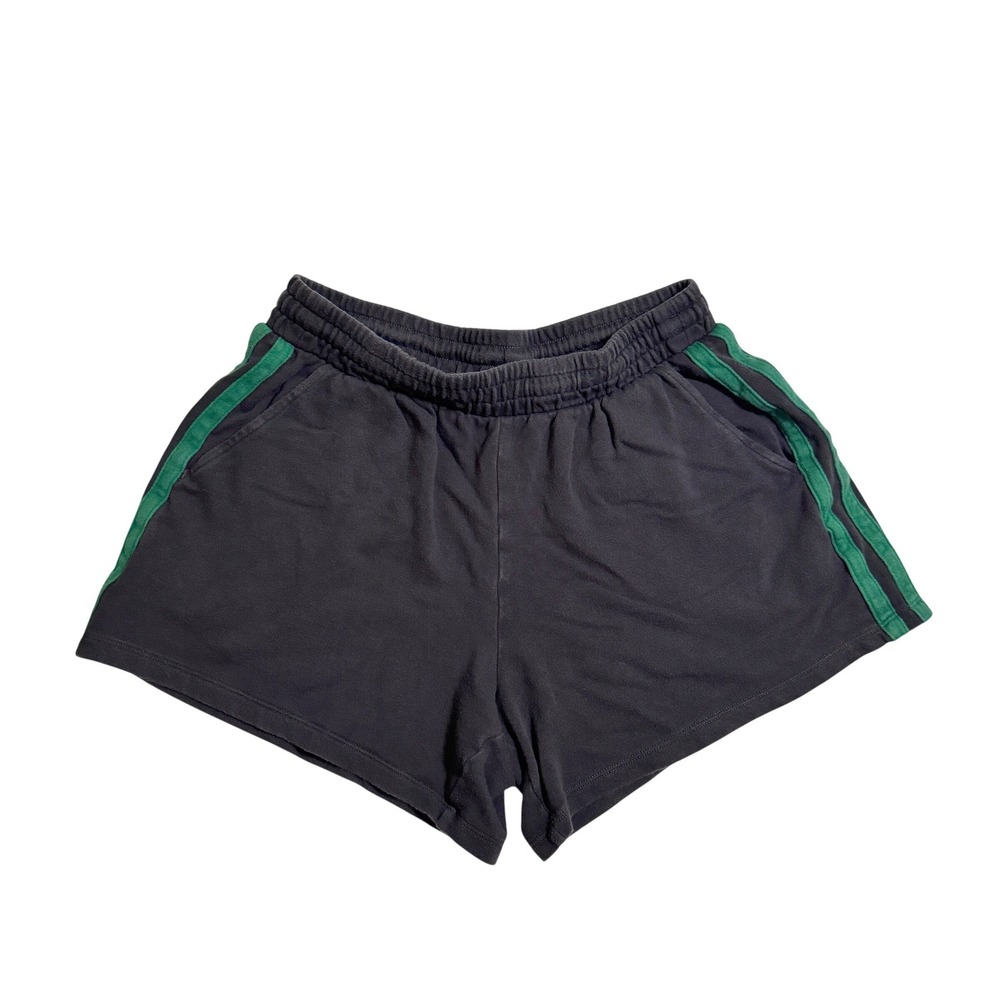 Old Navy Shorts S Black Green Stripe SoComfy Terry Athletic Loungewear